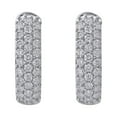 thumbnail image 2 of 1/2 Carat Prong Set Diamond Hoop Earrings in 10K White Gold (SI1-SI2 Clarity), 2 of 3
