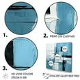 thumbnail image 3 of Designart "Geometric Azure And Ivory Sea View" Abstract Floater Framed Wall Art Prints, 3 of 5