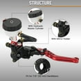 thumbnail image 2 of FlyFlise Motorcycle Brake Clutch Pump Lever with Hydraulic Master Cylinder Reservoir Set 7/8'', 2 of 8