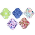 thumbnail image 1 of Dioche Compresas Menstruales Lavables, 5 Plas de Tela de Fibra de Carbón de Bambú, Compresas Sanitarias absorbentes para Mujeres, Con Diseño A Presió, 1 of 7