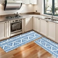 thumbnail image 3 of Kitchen Rugs Sets Of 2,Boho Blue Geometric Ethnic Pattern Anti Fatigue Kitchen Mat Rugs Non Slip Washable,Decorative Kitchen Floor Mats for Kitchen,Sink,Laundry,17"X47", 3 of 5