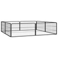thumbnail image 2 of vidaXL 8-Panel Dog Playpen Black 100x50 cm Powder-coated Steel, 2 of 5