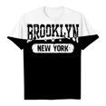 thumbnail image 3 of Brooklyn New York Letter Graphic Tees for Men 2026 Summer Casual Short Sleeve Crewneck Color Block T Shirts, 3 of 5
