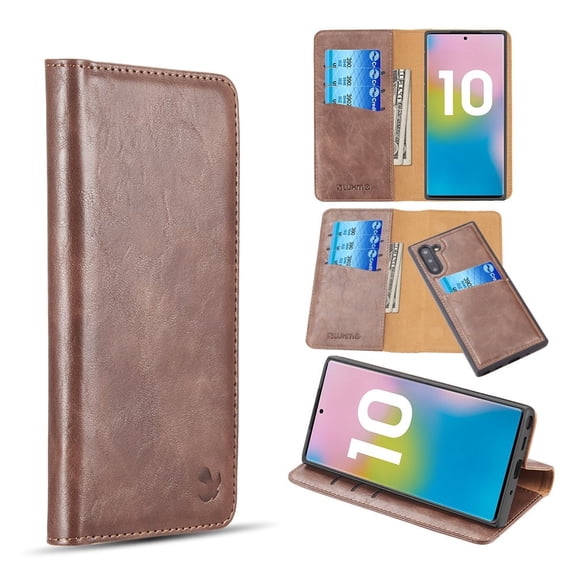 GSA Gentleman Wallet Case for Samsung Galaxy Note 10 (6.3") - Brown
