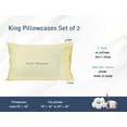 thumbnail image 2 of HOMTEC 200TC 100% Cotton Percale Weave, Pillowcase Set of 2, King Size, Honeyed Straw, 2 of 9