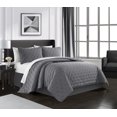thumbnail image 2 of Chic Home Kamdan 7-Piece Stitched Quilt Set, Queen, Grey, 2 of 8