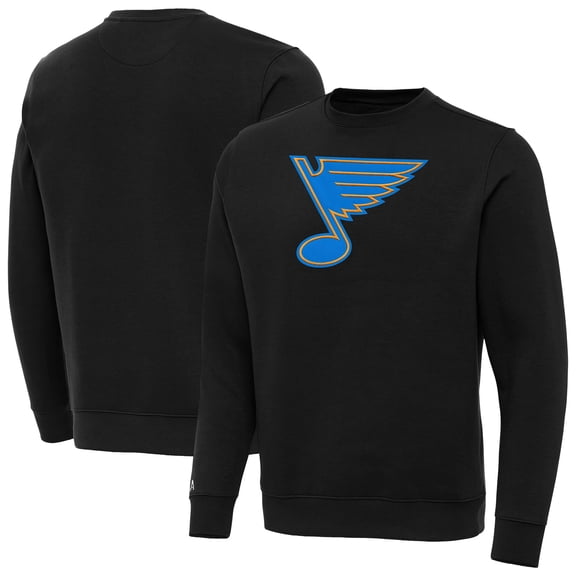 Men's Antigua Black St. Louis Blues Victory Tall Pullover Sweatshirt