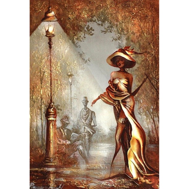 Taladro Pintura Diamante (DE9381) Kit Redondo Completo DIY 5D Amantes Elegantes Dibujo (V797) 50x70cm Hugtrwg Para estrenar