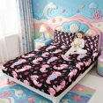 thumbnail image 3 of Manfei Amphibian Axolotl Print King Sheets,Cartoon Salamander Bedding,4pcs,1 Flat Sheet,1 Fitted Sheet and 2 Pillowcases, 3 of 6