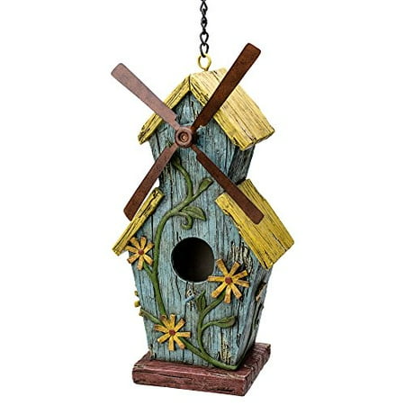 Windmill Birdhouse by Best Home Products - Leightweight Attractive Garden (Best Colors For Birdhouses)