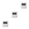 thumbnail image 1 of pitrice Wall Mount Digital Timer Clock Time Management Teachers Training Workout Timing Device Household Bakery White 3Set, 1 of 6