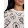 thumbnail image 4 of Ghost Frame Women's Halloween Graphic Crew Pullover Sweatshirt, Sizes XXS-XXL, 4 of 5