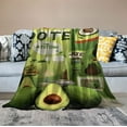 thumbnail image 2 of ARISTURING  Cute Avocado Throw Blanket, Plush Sherpa Blanket Throws for Couch Bed Sofa Travel, Adult Size Funny Birthday Food Blankets for Girls Teens Blankets, 2 of 6