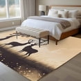 thumbnail image 5 of 5x7 Washable Area Rug, Elk Silhouette Non-Slip Large Rectangle Rug for Living Room Bedroom, Grassland Animal Tree Indoor Floor Mat for Home Decor, 5 of 9