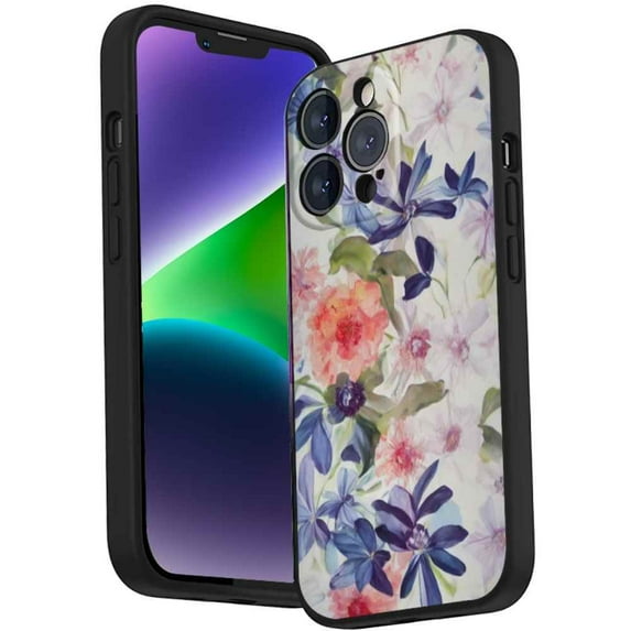 Flowers-116 Phone Case, Degined for iPhone 14 Pro Case Men Women, Flexible Silicone Shockproof Case for iPhone 14 Pro