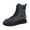 Blue, variant on Women's Ankle Boots Floral Rose Pattern Platform Shoes Round Toe Lace-up Casual Boots Winter Flat Short Boot