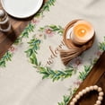 thumbnail image 4 of Table Runner - 90 Inch Long, Spring Botanical Kitchen Dining Table Runner Dresser Scarves, Garden Birds Floral Leaves Rustic Burlap Farmhouse Decor for Coffee Tables Wedding Party Banquet, 4 of 8