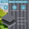 thumbnail image 4 of DONGPAI Outdoor Curtains for Patio Waterproof Blackout Privacy UV Resistant with Top and Bottom Grommet for Porch, Gazebo, Pergola, 100 x 84 Inches, Dark Gray, 1 Panel, 4 of 9
