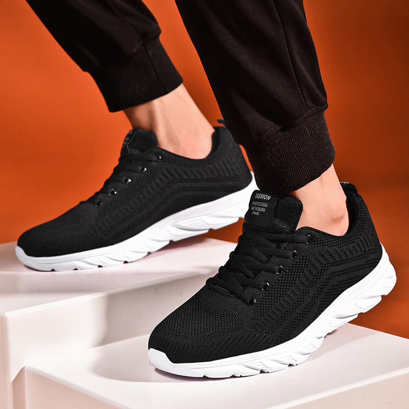 Yindaity Man Shoes Men's Mesh Dress Sneakers Oxfords Business Casual Walking Shoes Tennis Comfortable Black,11