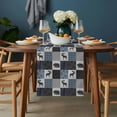 thumbnail image 2 of Blue Cabin Check Table Runner - 70 Inch Long, Kitchen Dining Table Runner Dresser Scarves, Rustic Bear Elk Farmhouse Buffalo Plaid Farmhouse Decor for Coffee Tables Wedding Party Banquet, 2 of 8