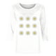 thumbnail image 5 of Tops de Cuello Redondo para las Mujeres Moda Impresa 3/4 Mangas Blusa Casual Top, Estante de Imitación, 5 of 5