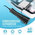 thumbnail image 4 of MySmile LP211 Cordless Portable Water Flosser for Teeth Cleaning, Oral Irrigator, Electric Water Dental Picks, 5 Modes, 8 Jet Tips, Travel Bag, Black, 4 of 9