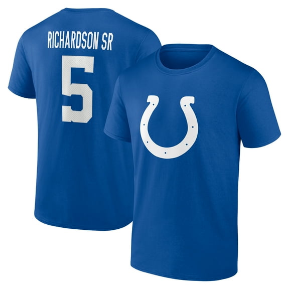 Men's Anthony Richardson Sr. Royal Indianapolis Colts Icon Name & Number T-Shirt