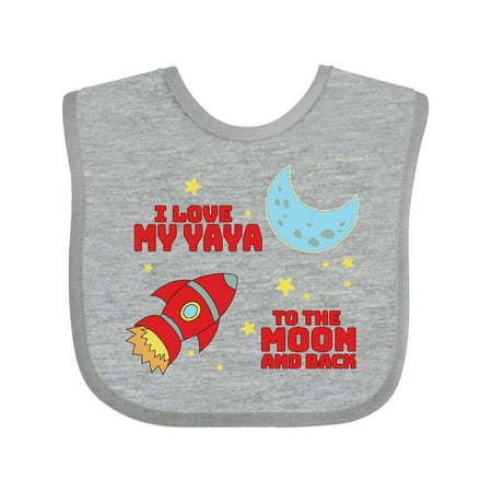 

Inktastic I Love My Yaya to the Moon and Back Gift Baby Boy or Baby Girl Bib