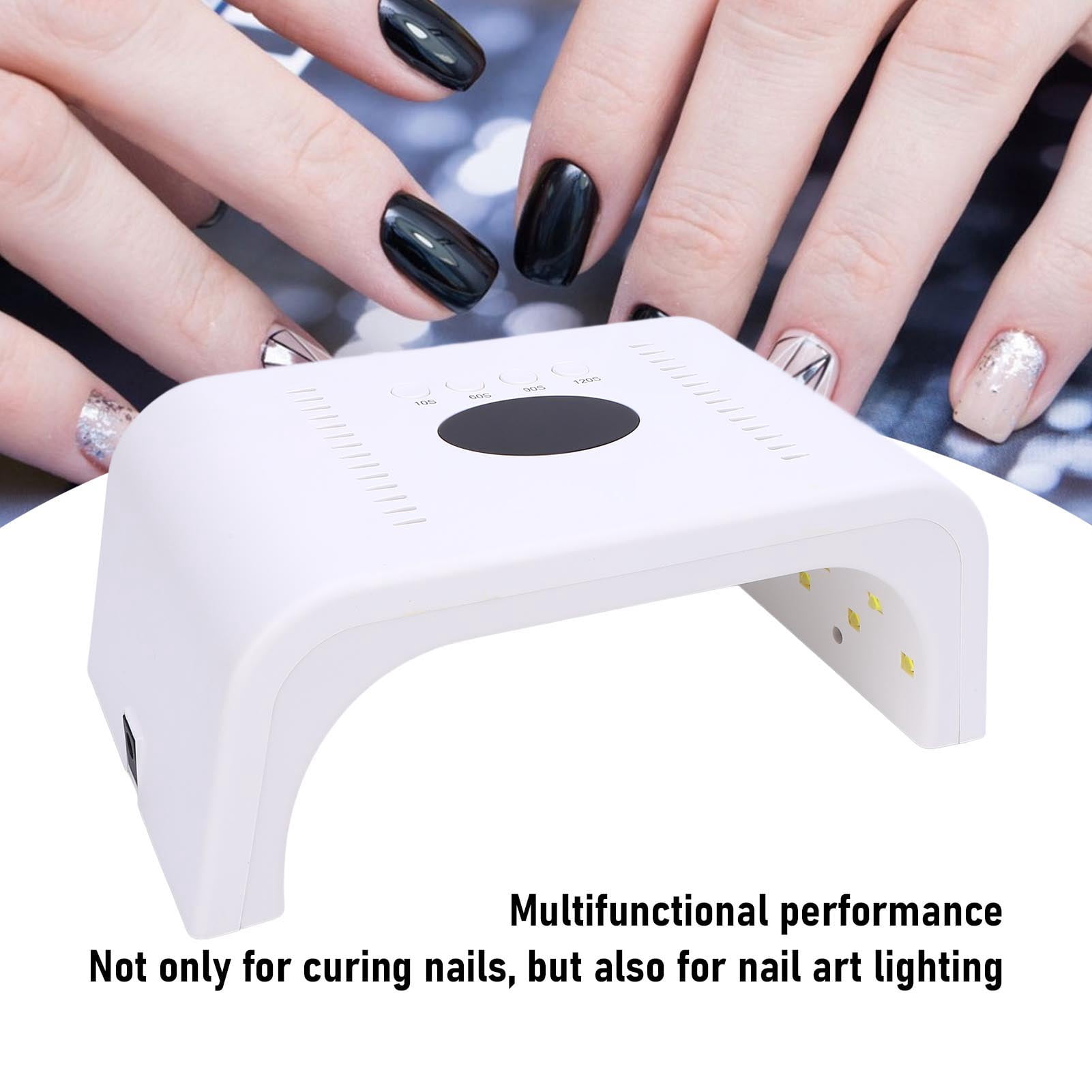 M Buder Premium Portable LED Nail Lamp Fast Curing Nail Dryer Manicure Light Machine with 24pcs Lamp Chips for Home and Professional Salon Use EU Plug