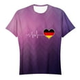 thumbnail image 4 of T Shirts For Women Womens Tops Summer Round Neck German Flag Printed Loose Casual Top, 4 of 4