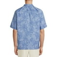 thumbnail image 3 of Cafe Luna Men's Printed Tropical Woven Shirt with Short Sleeves, 3 of 5