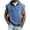 Blue, variant on Quarter Zip True Classic Tees Men Western Style Crew Neck Sleeveless Gray Blouses & Tops Modern Solid Retro Vintage Tops Gray,S