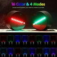 thumbnail image 2 of 3D Night LED Light Lamp Base with 4 Clear Acrylic Sheets 4 Remote Controls Adjustable 16 Colors for Child Room Bar,4 x lamp base 4 x Acrylic sheet 4 x remote control 4 x USB cable,black, 2 of 7