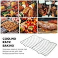 thumbnail image 2 of Sioweci Stainless Steel Cooling Rack Oven Dishwasher Safe Baking Roasting Barbecue Grilling Net Rack Rectangle Steel Wire Cookie Rack Kitchen Gadgets S, 2 of 13