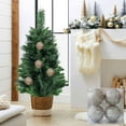 thumbnail image 2 of Pearl Sequin Christmas Ball Ornaments Set of 4 - Red, Gold & Green Plastic Decorations for Christmas Tree, Window, Centerpiece or Holiday Gift, 2 of 5