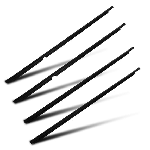 cciyu 4PCS Black Window Molding Trim Compatible with 2009-2012 For Toyota For Corolla OEM 75710-02210 75720-02210 75730-02190 75740-02190 – Noise Reduction & Leak Proof