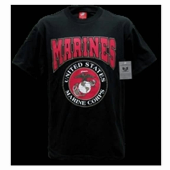 Rapid Dominance  Classic Military T-Shirt- Marines- Black- Medium