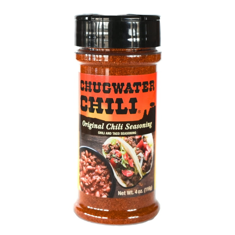 Chugwater Chili, Gourmet Chili Seasoning Mix & Taco Seasoning, 3oz Tub, Wyoming State Championship Chili Recipe, Secret Blend 12 Spices