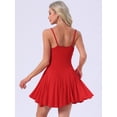 thumbnail image 5 of DARING DIVA Women's Nightgown Ruffle Spaghetti Strap Babydoll Chemise Dress L Red, 5 of 7