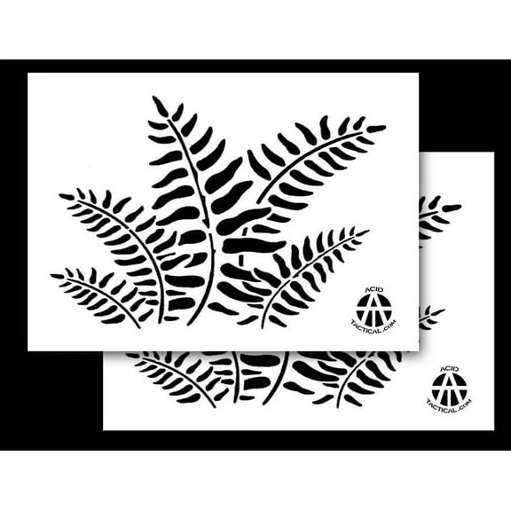 2Pack! Vinyl Airbrush Stencils 10 Mil Camouflage Duracoat 9x14" (Fern Camo)