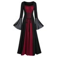 thumbnail image 1 of DuoJiaJ Performance Médiévale pour Femmes Robe Chemise Irlandaise à Manches Trompette avec Corset Robe Traditionnelle Fête et Party Femmes m Cosplay Gothique Rétro Robe Corset à Manches Longues, 1 of 3