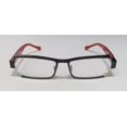 thumbnail image 3 of NEW HARRY LARY'S LEGACY MENS DESIGNER FULL-RIM BLACK / STRIPED RED ULTIMATE COMFORT SPECIAL FRAME DEMO LENSES 55-16-0 SPRING HINGES EYEGLASSES/EYEGLASS FRAME, 3 of 9