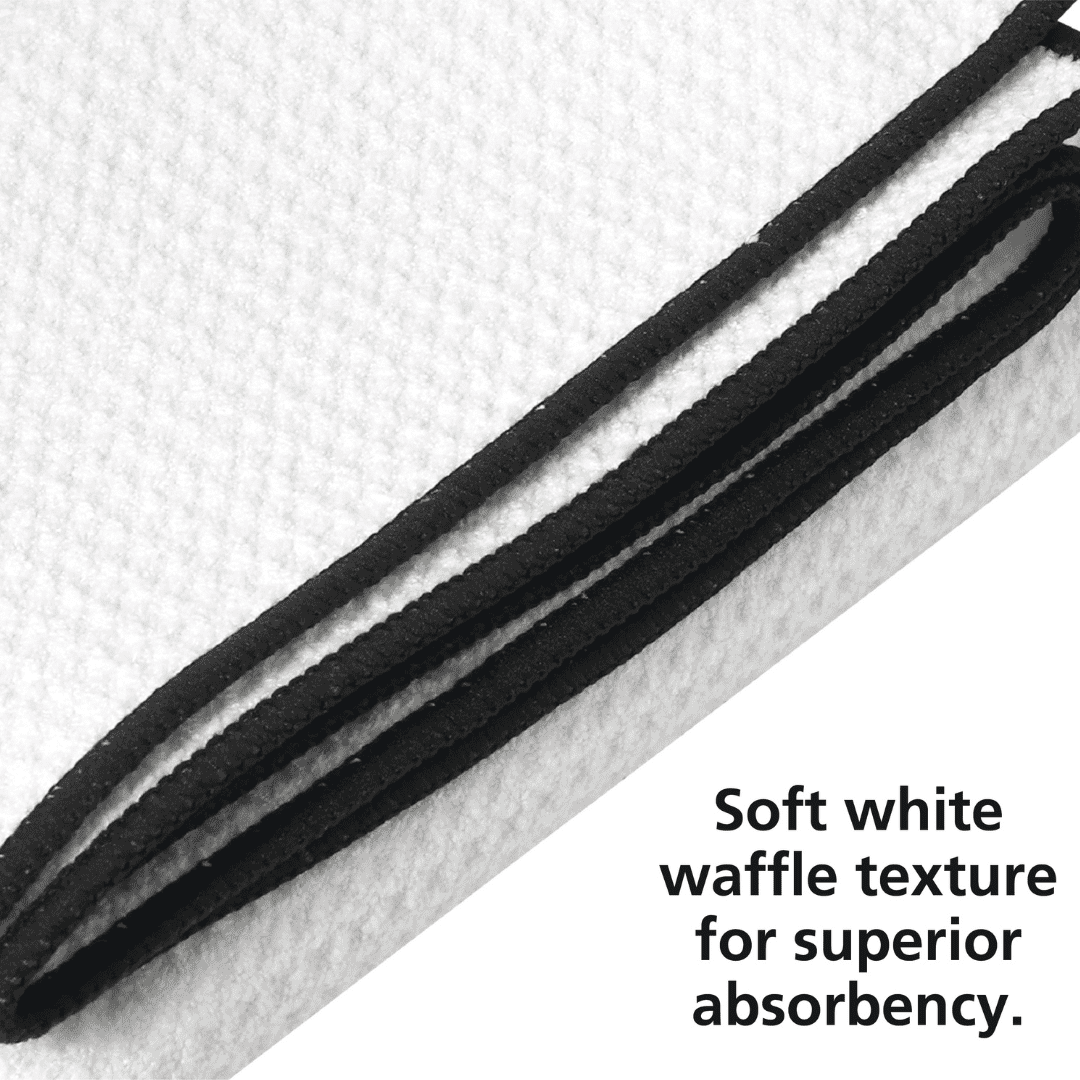 Athletic Works White Microfiber Golf Towel, 40x16" - Absorbent