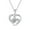 White, variant on Censtreet Heart-Shaped Necklace Exquisite Crystal Zircon Pendant Clavicle Chain Women Wedding