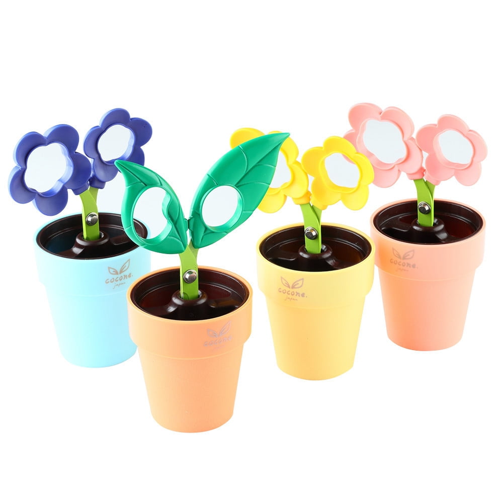 KIZAI Cocone Purple Flower Office Scissors with Stand Function as Pen Holder and Organizer