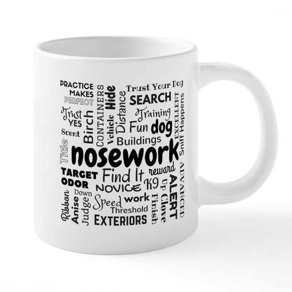 CafePress - Fun With Nosework Words Big 20Oz Coffee Tea Mugs - 20 Oz White Ceramic Mega Mug