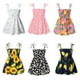 thumbnail image 5 of WOLLED Kids Toddler Girls Princess Dresses Floral Party Dress Baby Summer Beach Sundress Sweet Comfortable Floral sundress for 1-6 Years, 5 of 5