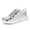 Silver, variant on Women's Glitter Lace Mesh Platform Sneakers, Breathable Low-Top Lace-Up Casual Shoes, Lightweight Non- Fashion Walking Shoes for Summer Daily Outdoor Activities(Black/42)