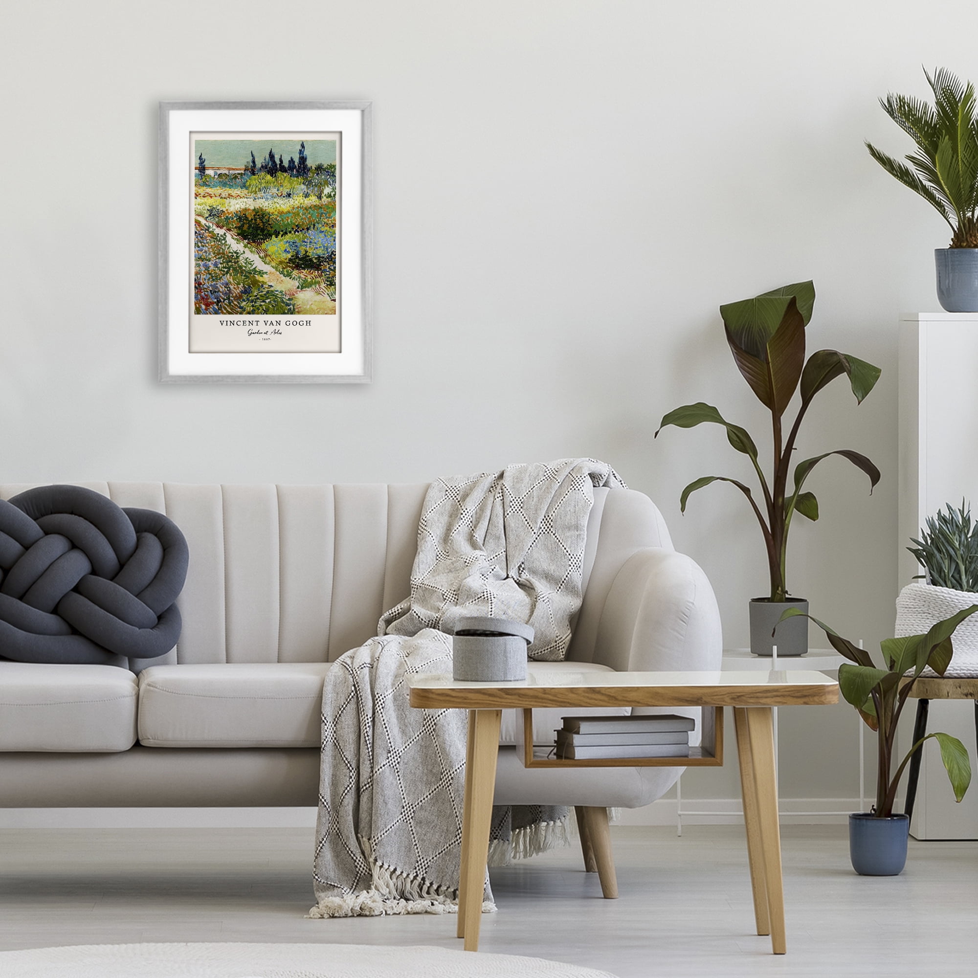 Stupell Industries Classic Garden At Arles Gray Framed Print Under Glass, design by Vintage Hustle