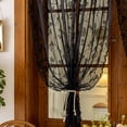 thumbnail image 5 of Nvzi Cortinas opacas pequeñas para ventanas pequeñas - negras 140*140cm - Cortinas con bolsillo para barra de 2 secciones, cortinas cortas para ventanas de cocina, dormitorio, baño., 5 of 5